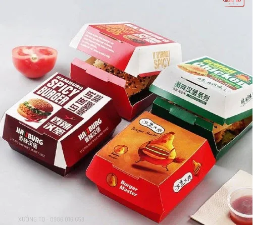 In Hộp Hamburger: Thiết Kế Theo Yêu Cầu, Có Hàng Ngay Sau 3 Ngày