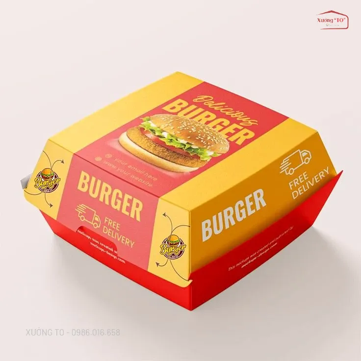 In Hộp Hamburger: Thiết Kế Theo Yêu Cầu, Có Hàng Ngay Sau 3 Ngày