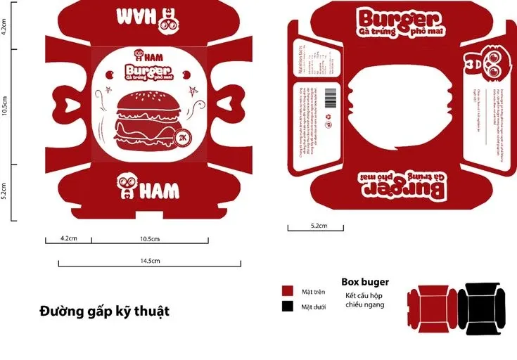 In Hộp Hamburger: Thiết Kế Theo Yêu Cầu, Có Hàng Ngay Sau 3 Ngày